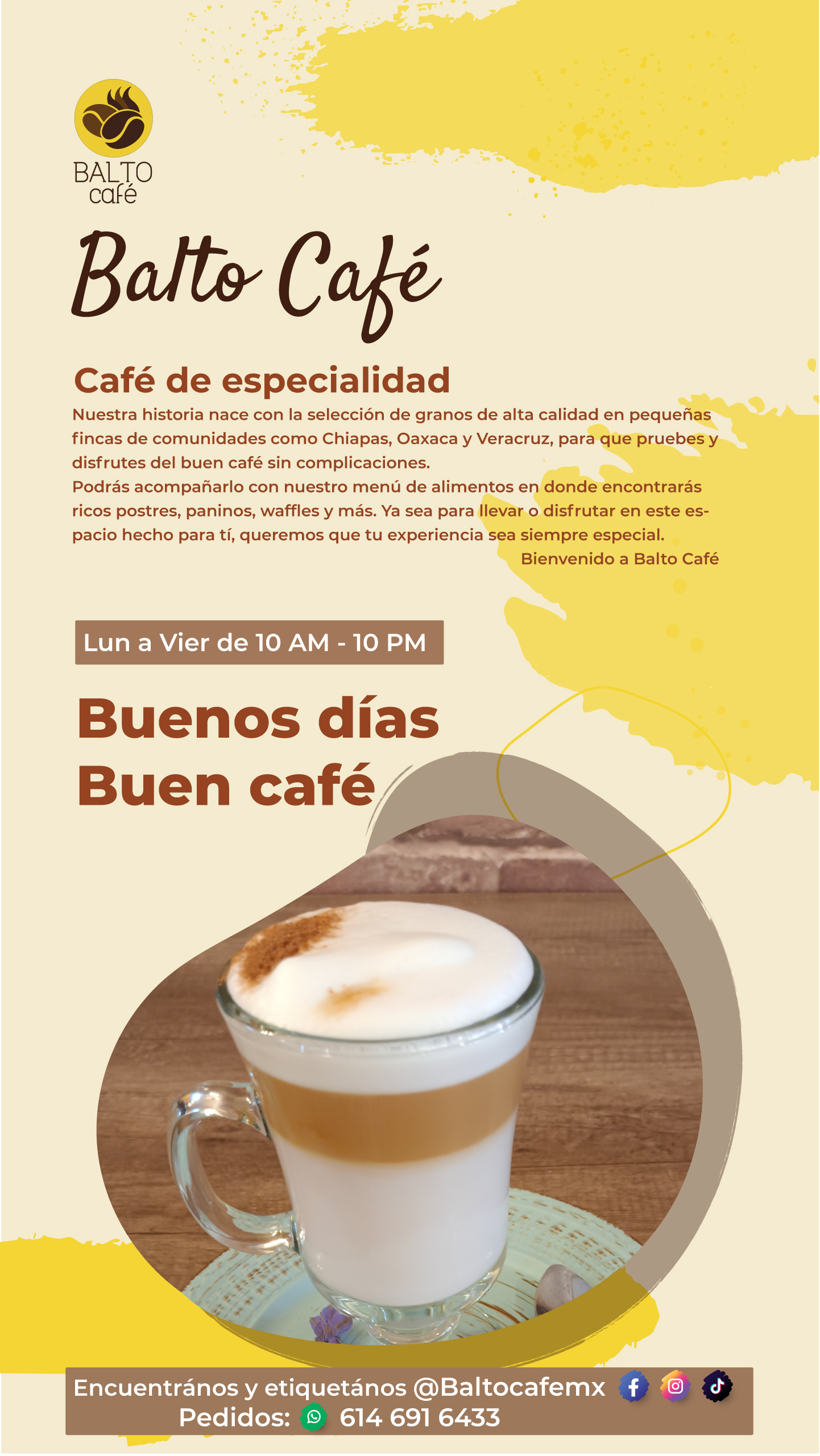 Menu de balto cafe.